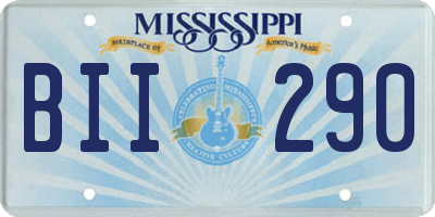 MS license plate BII290