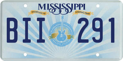 MS license plate BII291