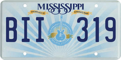MS license plate BII319