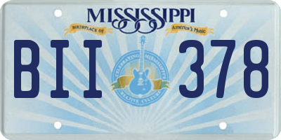 MS license plate BII378
