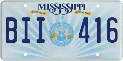 MS license plate BII416