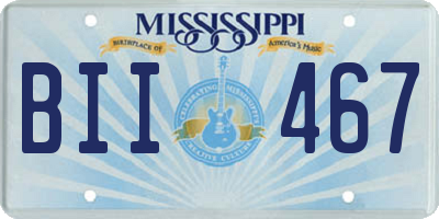 MS license plate BII467