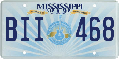 MS license plate BII468
