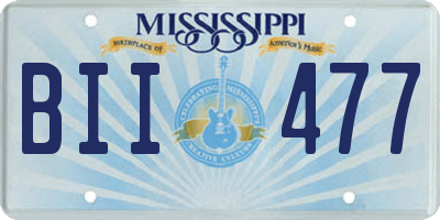 MS license plate BII477