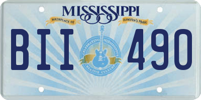 MS license plate BII490