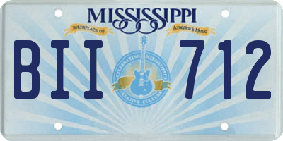 MS license plate BII712