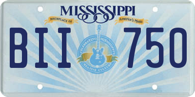 MS license plate BII750