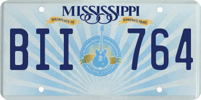 MS license plate BII764