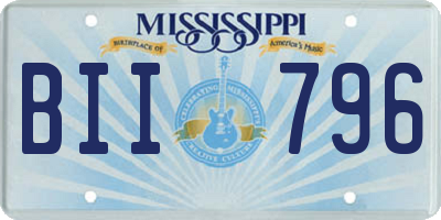 MS license plate BII796