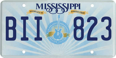 MS license plate BII823