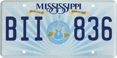 MS license plate BII836