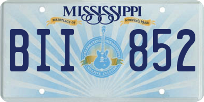 MS license plate BII852