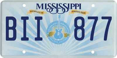 MS license plate BII877