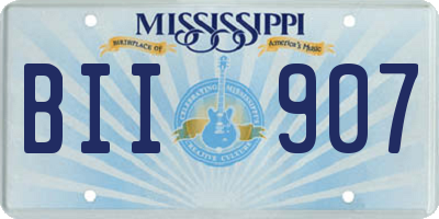 MS license plate BII907