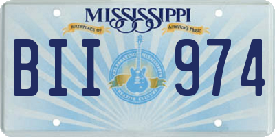 MS license plate BII974
