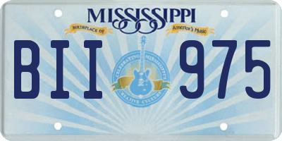 MS license plate BII975