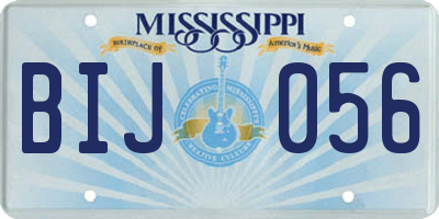 MS license plate BIJ056