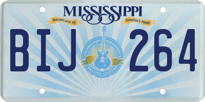 MS license plate BIJ264