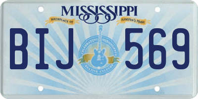 MS license plate BIJ569