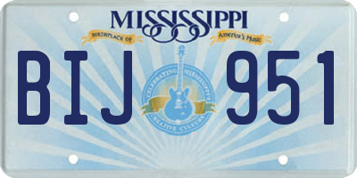 MS license plate BIJ951