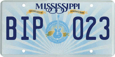 MS license plate BIP023