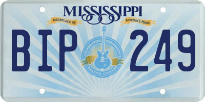 MS license plate BIP249