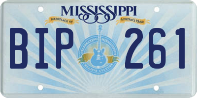 MS license plate BIP261