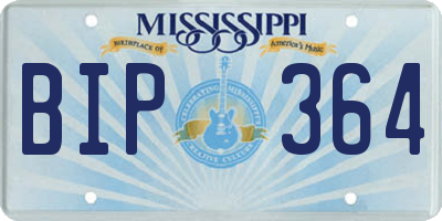MS license plate BIP364