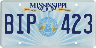 MS license plate BIP423
