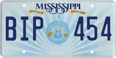 MS license plate BIP454