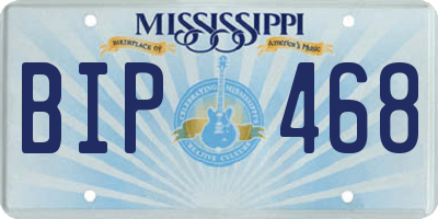 MS license plate BIP468