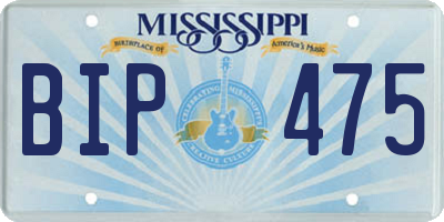 MS license plate BIP475