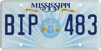 MS license plate BIP483