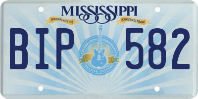 MS license plate BIP582