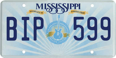 MS license plate BIP599