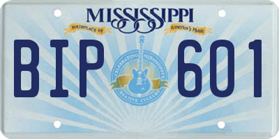 MS license plate BIP601