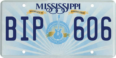 MS license plate BIP606
