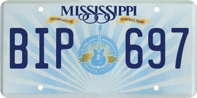 MS license plate BIP697