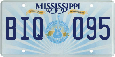 MS license plate BIQ095