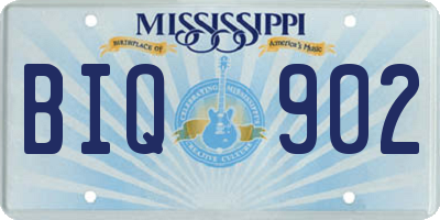 MS license plate BIQ902