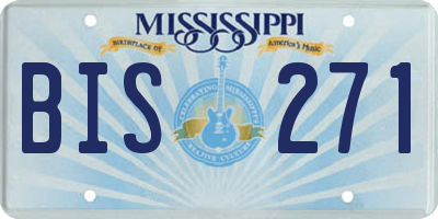 MS license plate BIS271