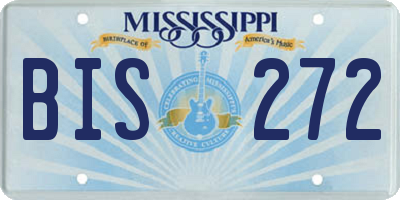 MS license plate BIS272