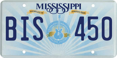 MS license plate BIS450