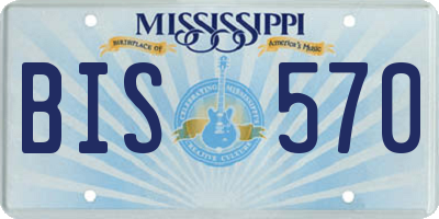 MS license plate BIS570
