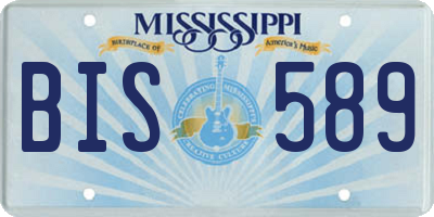 MS license plate BIS589