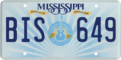 MS license plate BIS649