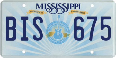 MS license plate BIS675