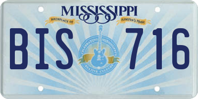 MS license plate BIS716