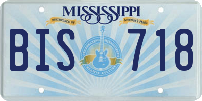 MS license plate BIS718