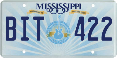 MS license plate BIT422